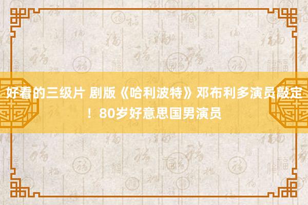 好看的三级片 剧版《哈利波特》邓布利多演员敲定！80岁好意思国男演员