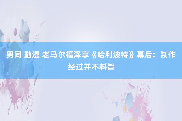 男同 動漫 老马尔福泽享《哈利波特》幕后：制作经过并不料旨