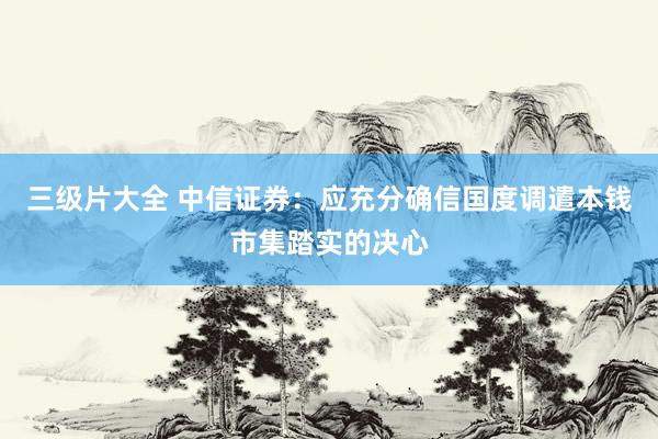 三级片大全 中信证券:应充分确信国度调遣本钱市集踏实的决心