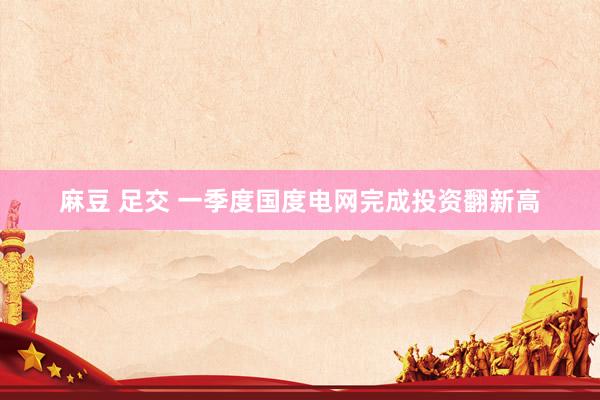 麻豆 足交 一季度国度电网完成投资翻新高
